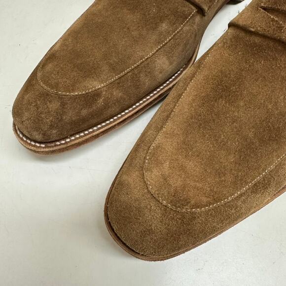 EXCELLENT Grenson Men's Floyd Suede Penny Loafers Snuff Brown US 11 / UK 10 - Picture 6 of 13